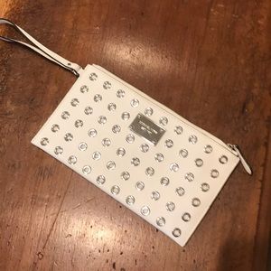 Michael Kors white wristlet